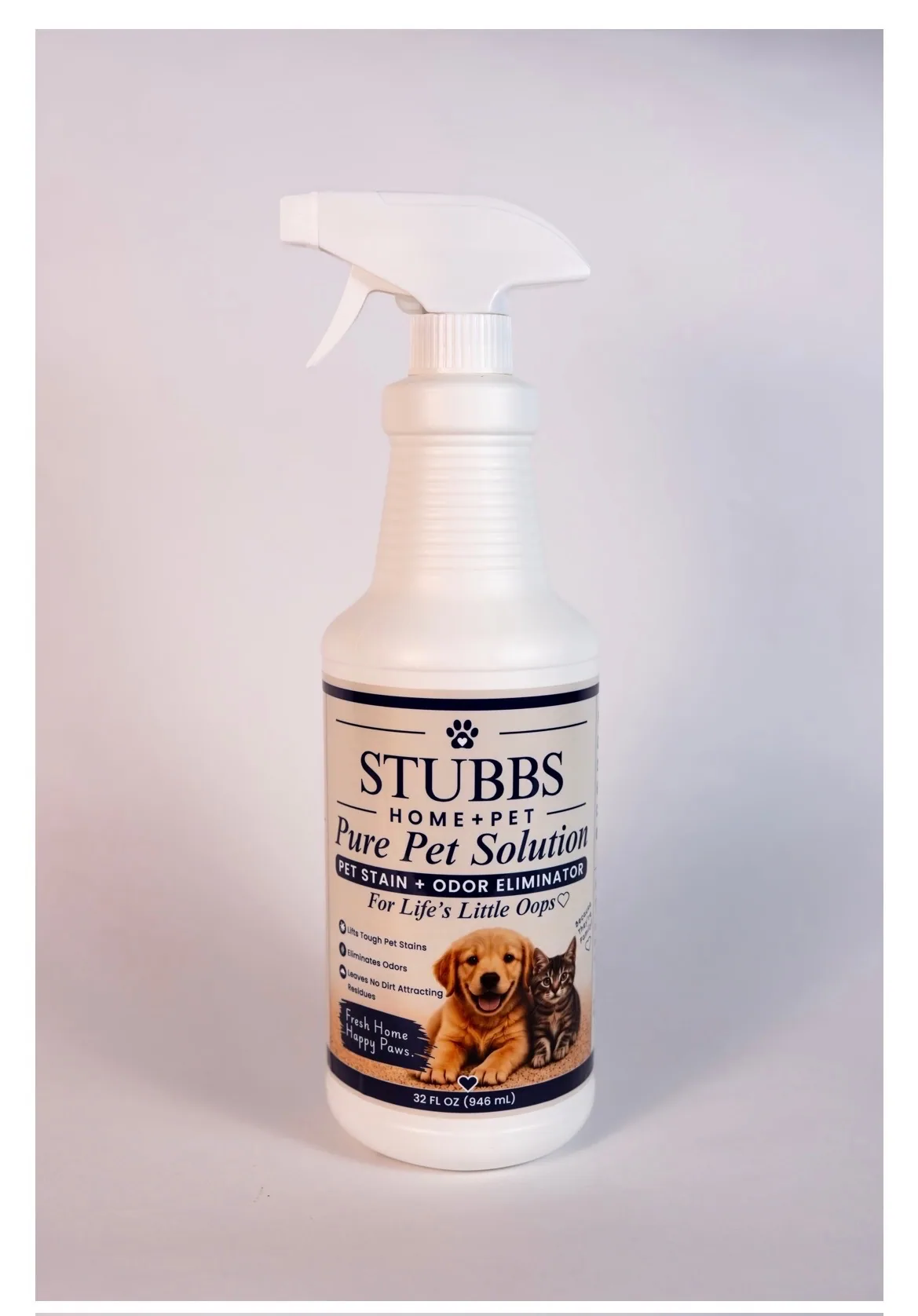 Stubbs Pure Pet Solution 32 oz spray bottle with trigger sprayer